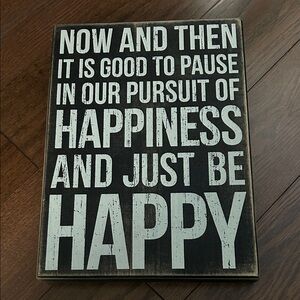 Inspirational Black and White Box Sign by Kathy Phillips